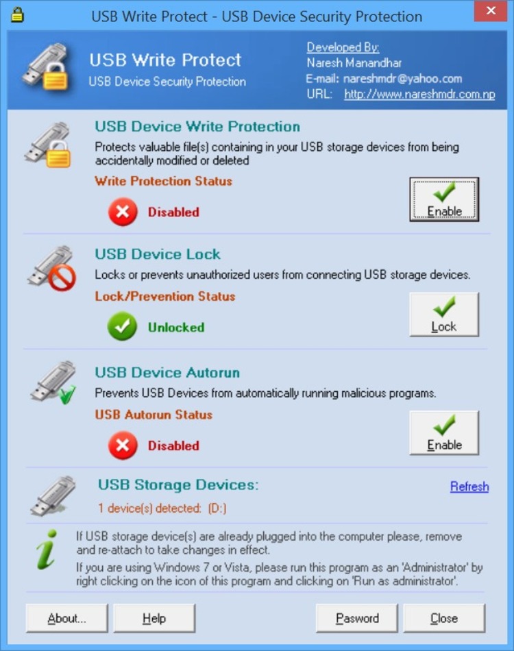 download usb write protect full version